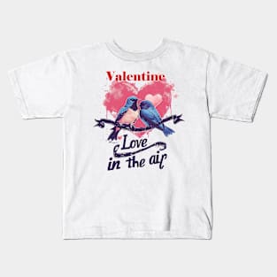 Love in the Air: Popart Two Bird Vintage T-Shirt Kids T-Shirt